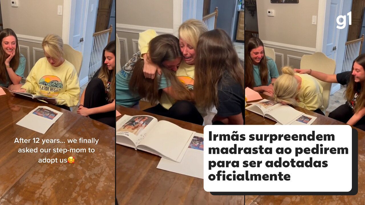 Irmãs surpreendem madrasta ao pedirem para ser adotadas oficialmente