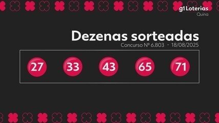 Confira o resultado do sorteio da Quina.
