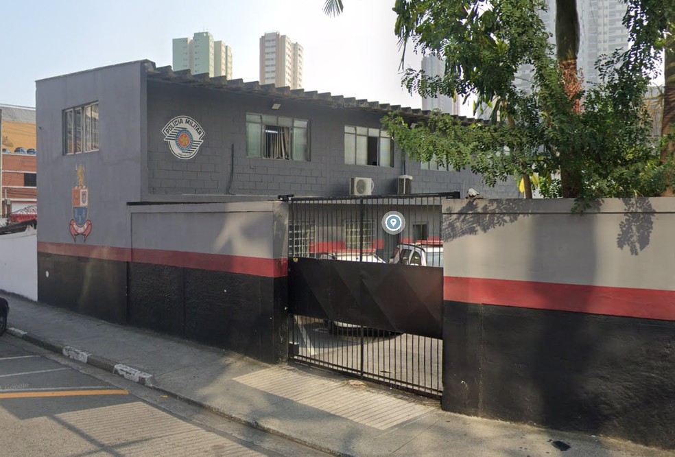 Fachada do 24º Batalhão da PM em Diadema， na Grande SP — Foto: Reprodução/Google Earth