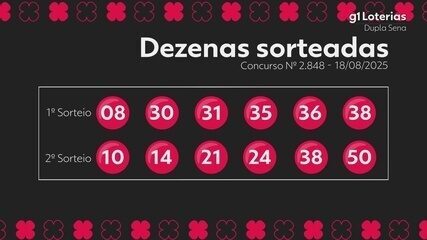 Confira o resultado do sorteio da Dupla Sena.